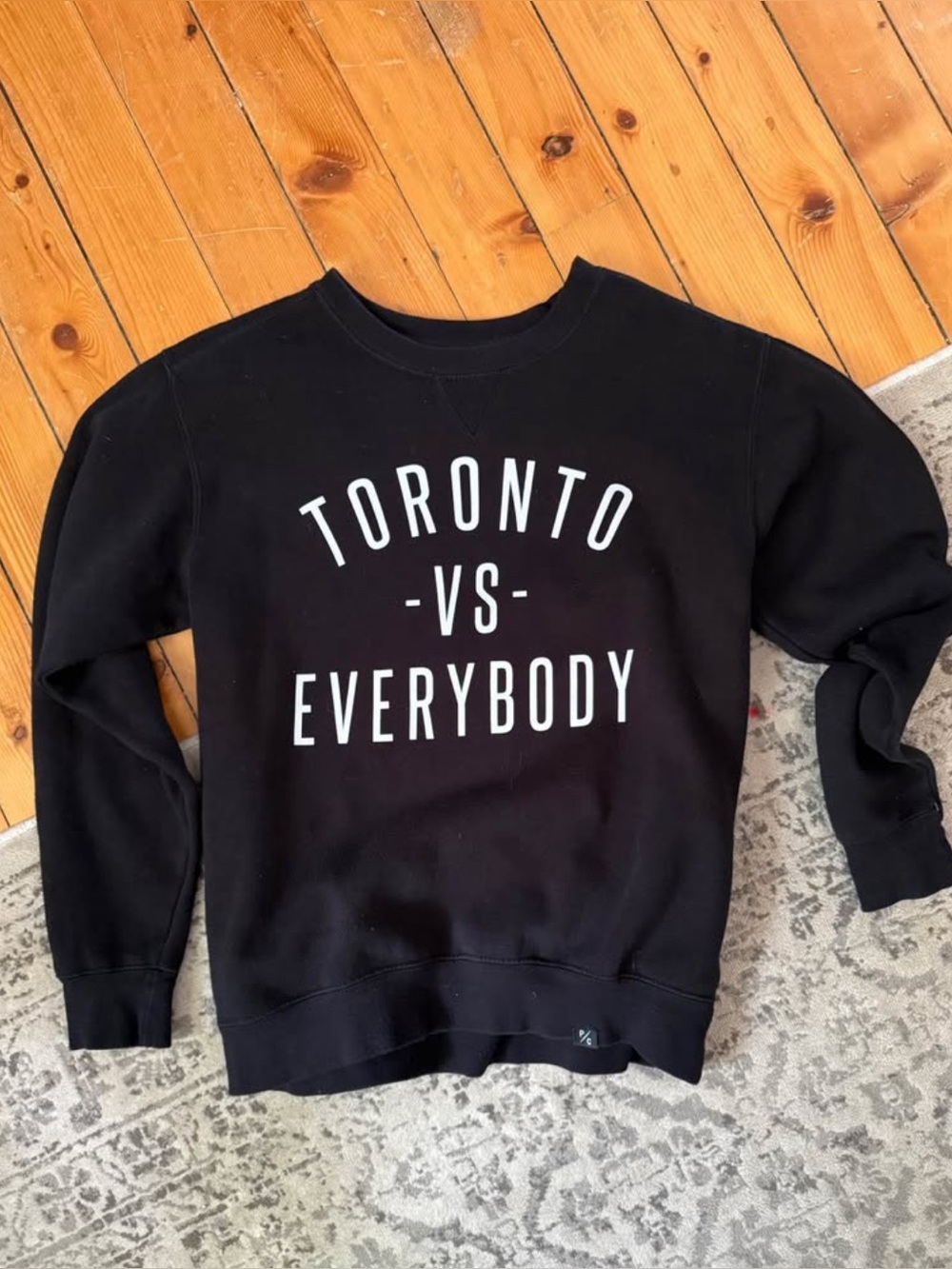 Peace Collective Toronto Vs Everybody Black Crewneck Sweater - Small